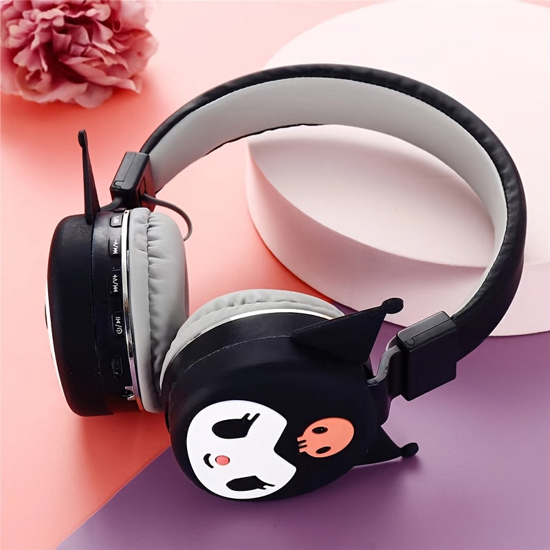 Sanrio Kuromi And My Melody Cute Design Wireless Headsets With Cute Patterns Unique Style Easy To Carry Foldable, Scalable Smart Call, Suitable For Daily Sports, Outward Learning, Festival Gifts