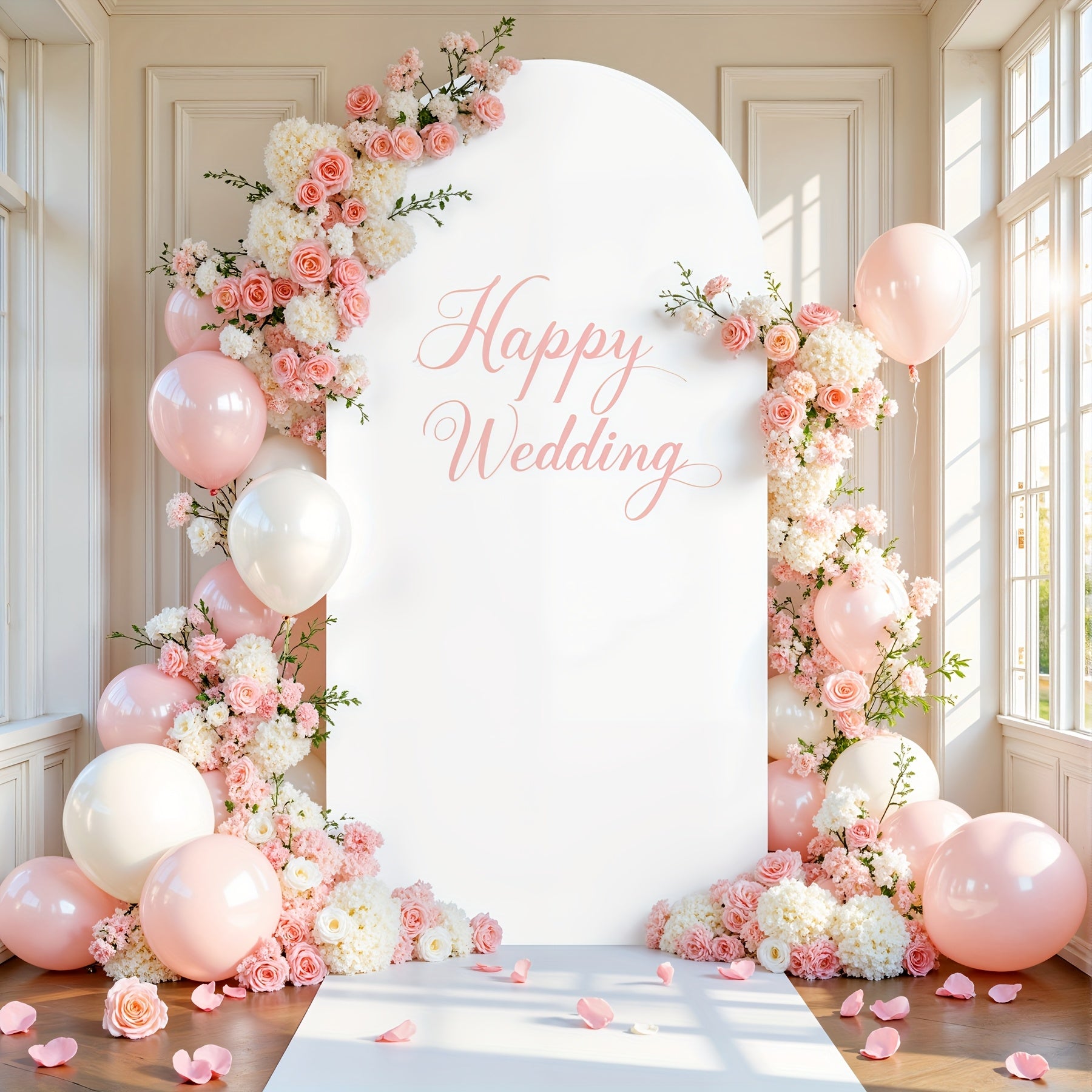 1pc Of 6ft Elegant Polyester Spandex Photography Backdrop, Stretchable And Wrinkle-free, with A Bottom Zipper Design for An Arched Cover Photo Background Prop, Suitable for Parties, Wedding Ceremonies, Gender Reveals, Birthday Parties, Etc.