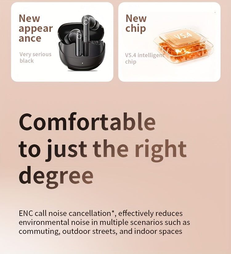 Acer In-Ear Headphones - Wireless TWS, Stereo Sound Effect, Super Long Standby, Chip V5. 4, Rapid Shipping, Multi-Device Compatible with Phone, Pad, Laptop, Ideal for Study, Business, Gym, Running, Perfect Christmas, Gift Present, Wireless Headphones, Bus