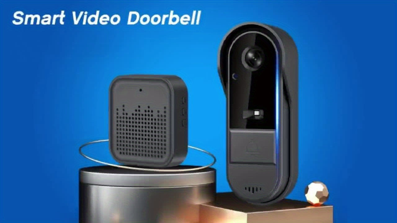 Smart Video Doorbell Camera - HD Video And Enhanced Night Vision, Voice Changer Security System, Wifi Visible Doorbell with Two-Way Intercom, Seamless for Home Monitoring, TUYA Smart App Remote Viewing, Rechargeable Battery