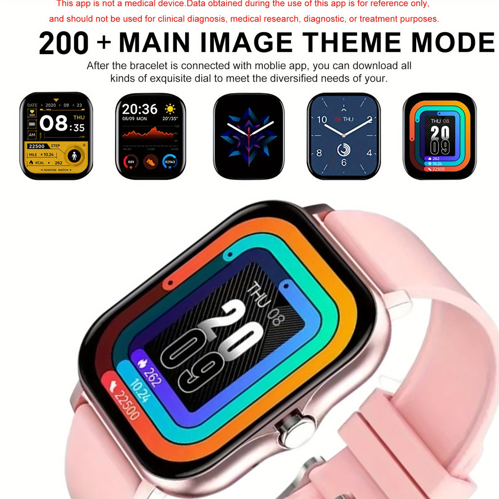 Smart Watch with SMS for Android/Iphone, Fitness Tracking Watch, Sports Mode, Pedometer, Distance, Calories, with Call Function, Multiple Sports Modes, Multiple Interfaces to Choose Freely, Unisex