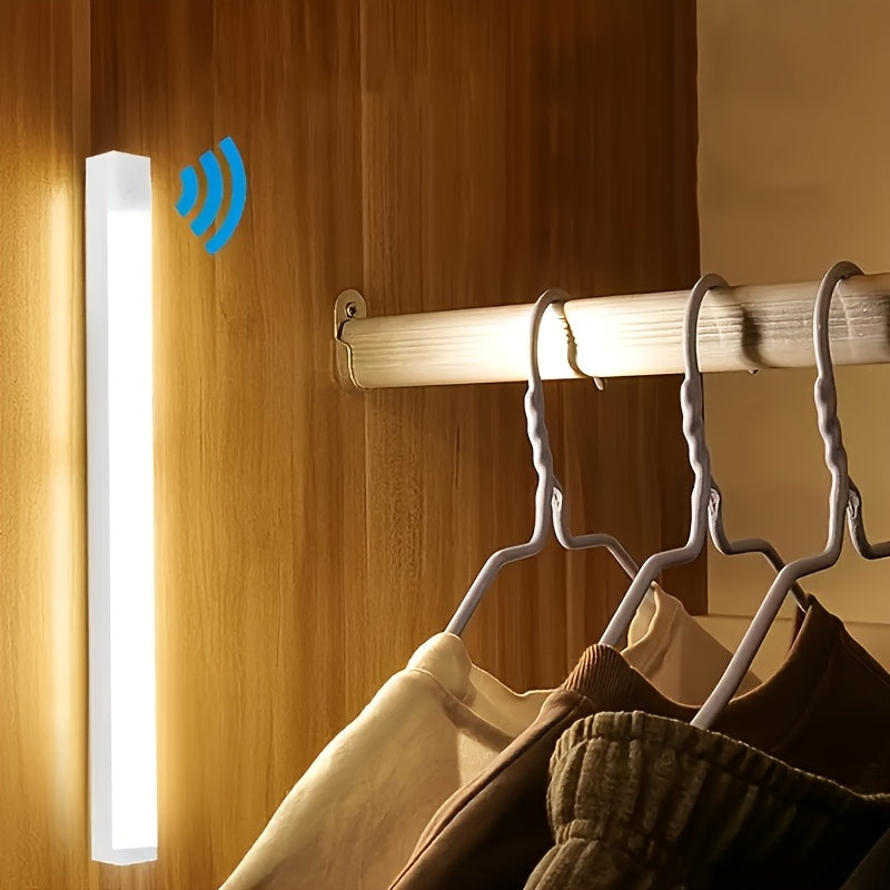 [USB Rechargeable Motion Lights] 6pcs Smart LED Motion Sensor Lights, LED Indoor Lighting Strips with USB Rechargeable Magnetic Night Lights, Sizes 3.94In/7.87In/11.81In, Detachable Cabinet Lights, Motion Sensors, Indoor Motion Lights, Stair Lighting, She