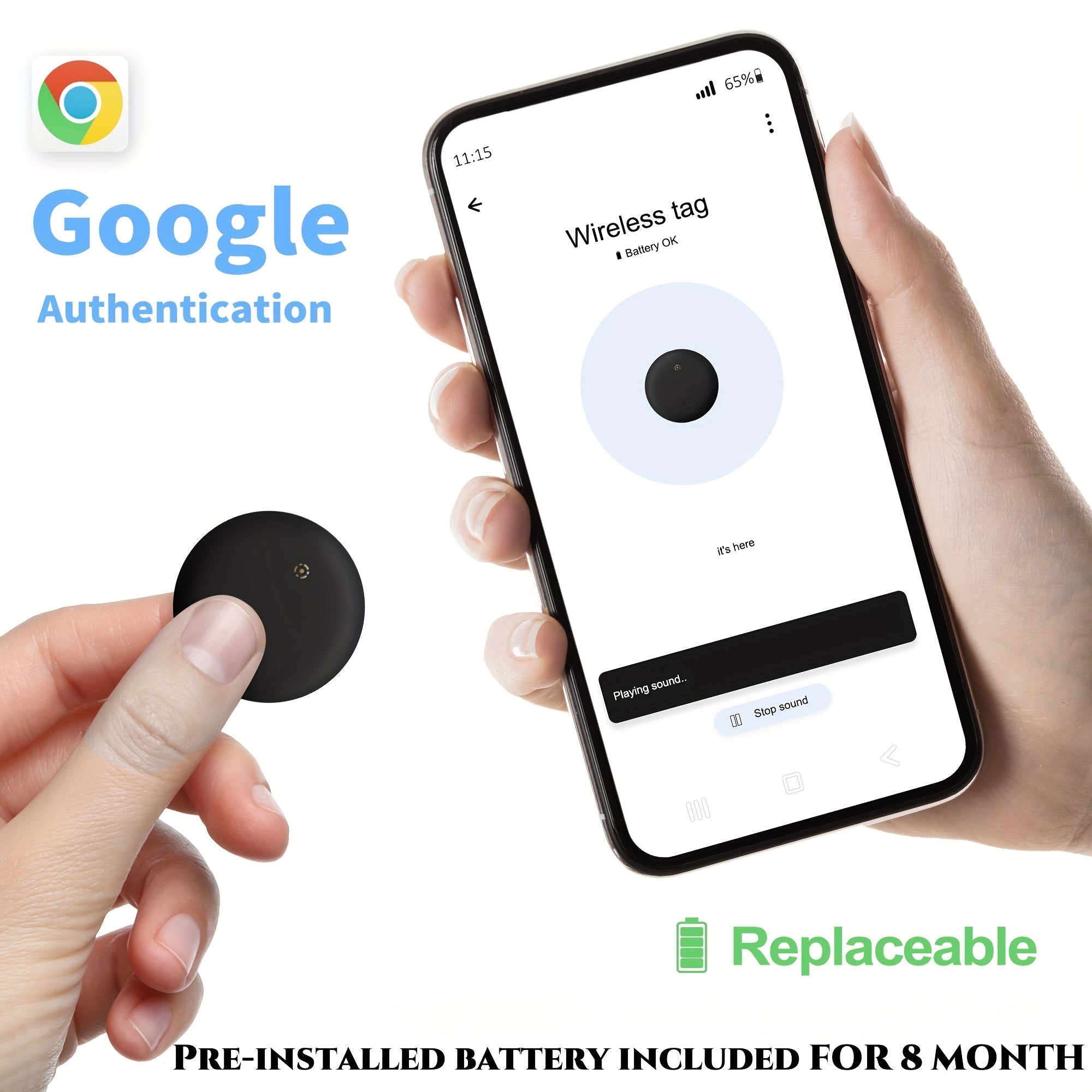 4 Pack Android Air Tracker, for Android Phones Item Locator Google Certified Key Finder/Luggage Tracker/Item Locator Compatible with Google Find My Device App(Find Hub),, (Not for IOS)