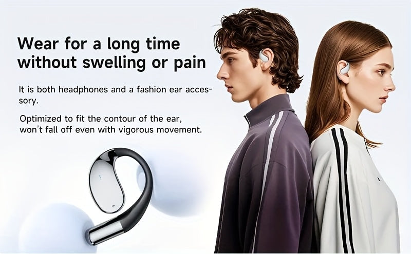 Ai Translation Headset, Bone Conducting Wireless Headset, Real-time Translation In 144 Languages, 6 Mics Intelligent Noise Cancellation, Real-time Translation Of Meeting Notes, Touch Control, Deep Bass, High-definition Voice - Suitable for Running