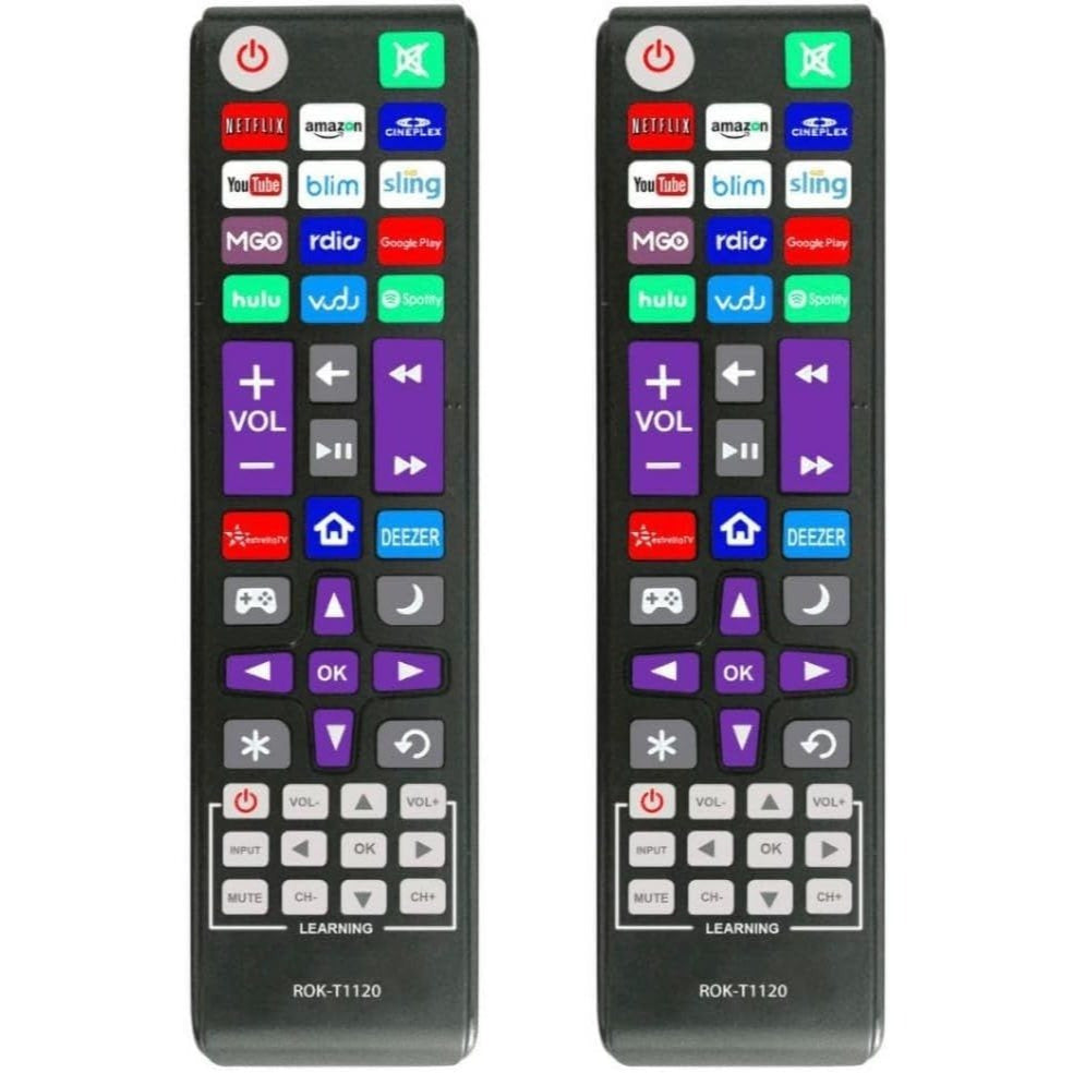 2 Pack Universal Remote Fit for All RK TV Brand TC-L,San-yo,L-G, R-CA, Phi-lips, HITA-CHI,O-NN,Insi-gnia,Sha-rp,JV-C, and App-le 1,2,3 Generations, Bo-se Wa-ve I/II/III/IV, NOT for RK Stick