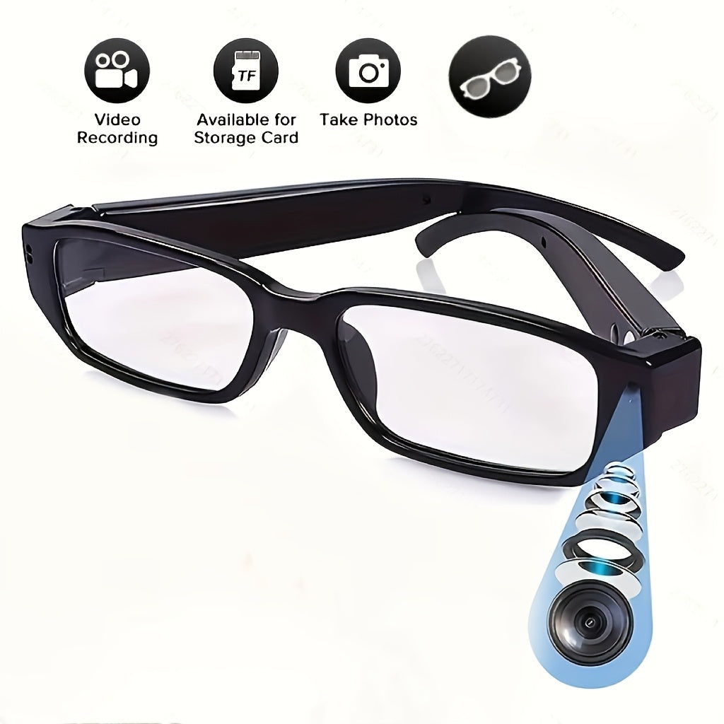 [1080P] Includes A 32GB TF Card, 1080P HD Mini Video Glasses Camera, Portable Digital Recorder With TF Card Slot, No Driver Required For Easy PC Or Laptop Connection. USB-Powered Glasses For Sports, Outdoor Activities, And Meetings. With These Glasses