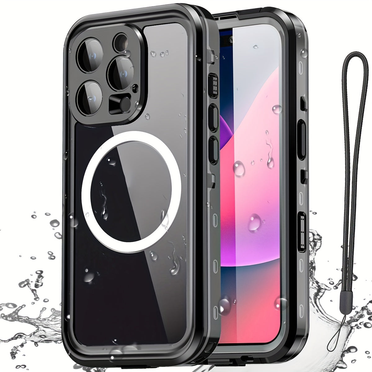 Phone Case - Case for Iphone 15 Pro Max/for Iphone 15/for Iphone 15 Plus/for Iphone 15 Pro, Featuring Mag-Safe, Shockproof Design, Heavy-Duty Hybrid Construction, And a Built-In Screen Protector