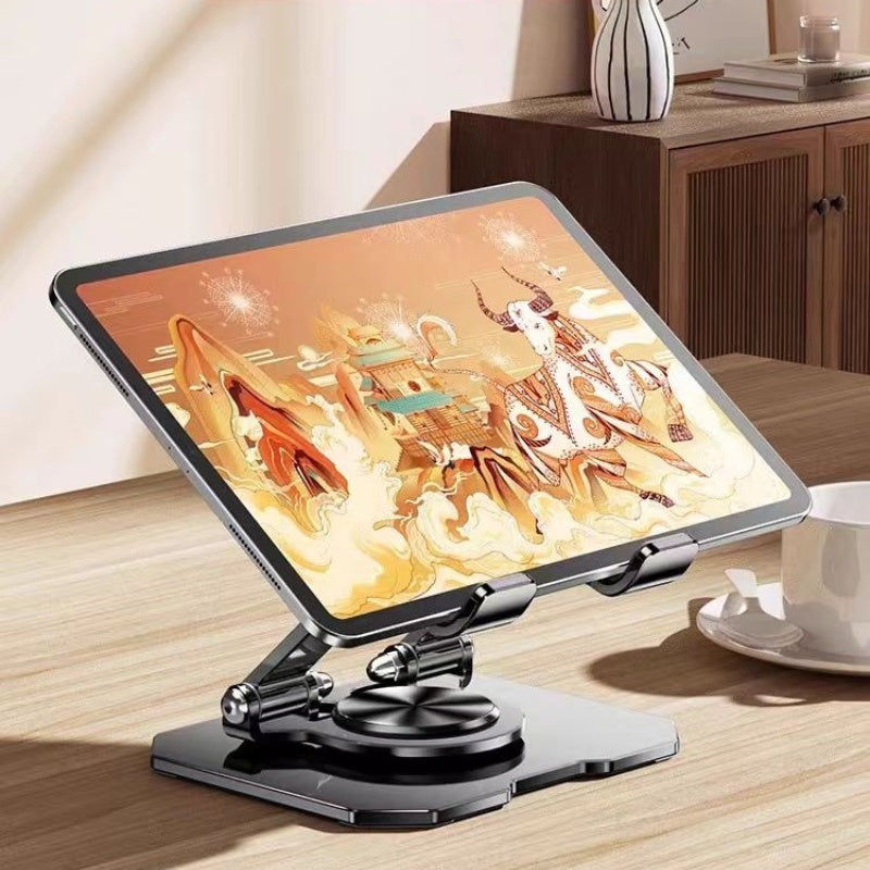 Adjustable Metal Tablet Stand - Rotating, Folding, Desktop Holder for iPad & Phone, Sturdy Iron Construction, Ergonomic Design, Perfect for Digital Art & Note-Taking, Tablet Holder Stand
