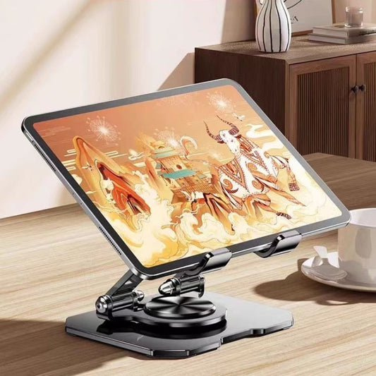 Adjustable Metal Tablet Stand - Rotating, Folding, Desktop Holder for iPad & Phone, Sturdy Iron Construction, Ergonomic Design, Perfect for Digital Art & Note-Taking, Tablet Holder Stand