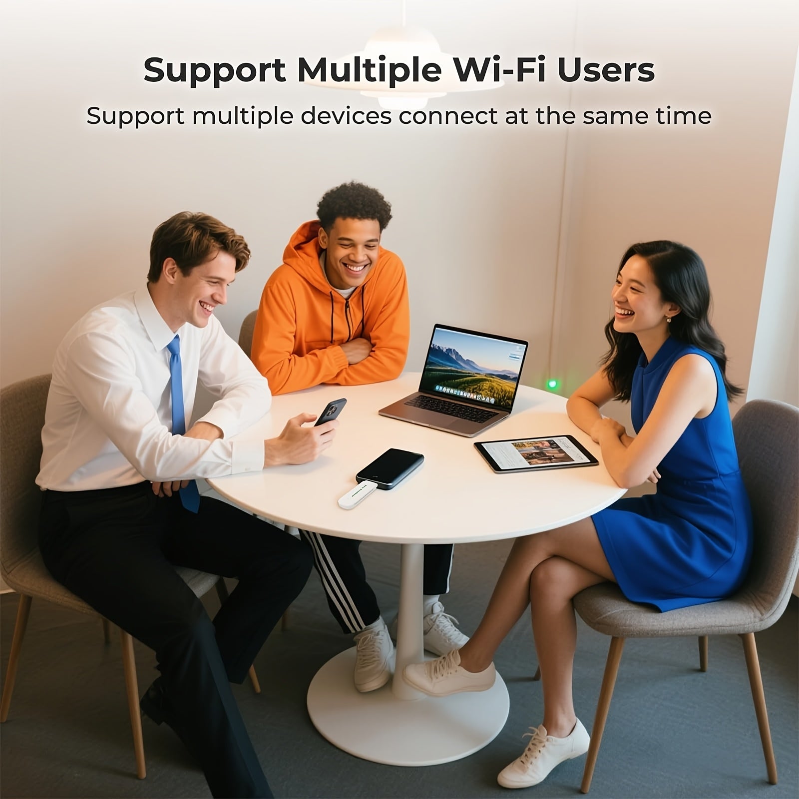 EIOTCLUB 4G LTE USB Wifi 6 Dongle, Portable Mobile Hotspot with Pre-Installed SIM And Prepaid Data, Supports Up to 10 Devices, Plug And Play, US Solely