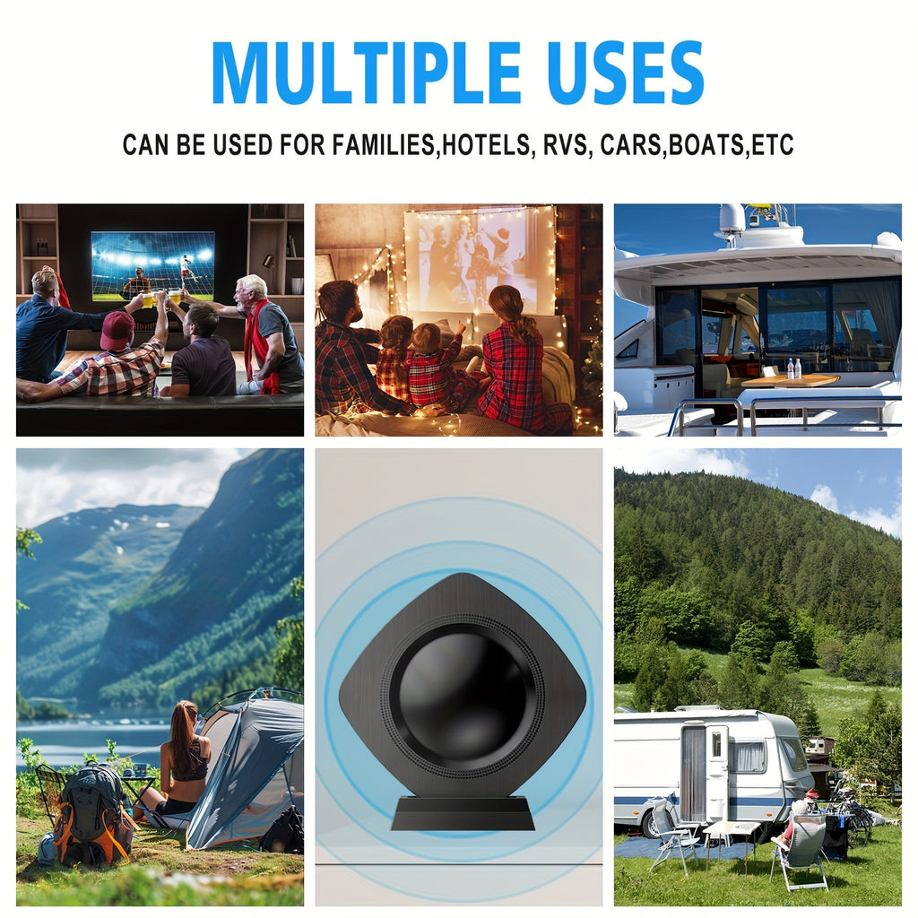 Ultra High Definition Digital TV Antenna with 360° Signal Reception, Capable of Receiving Signals from Up to 200 Kilometers Away. This Compact And Portable Indoor Antenna Is Amplified for High-Definition Viewing on for Smart Tvs