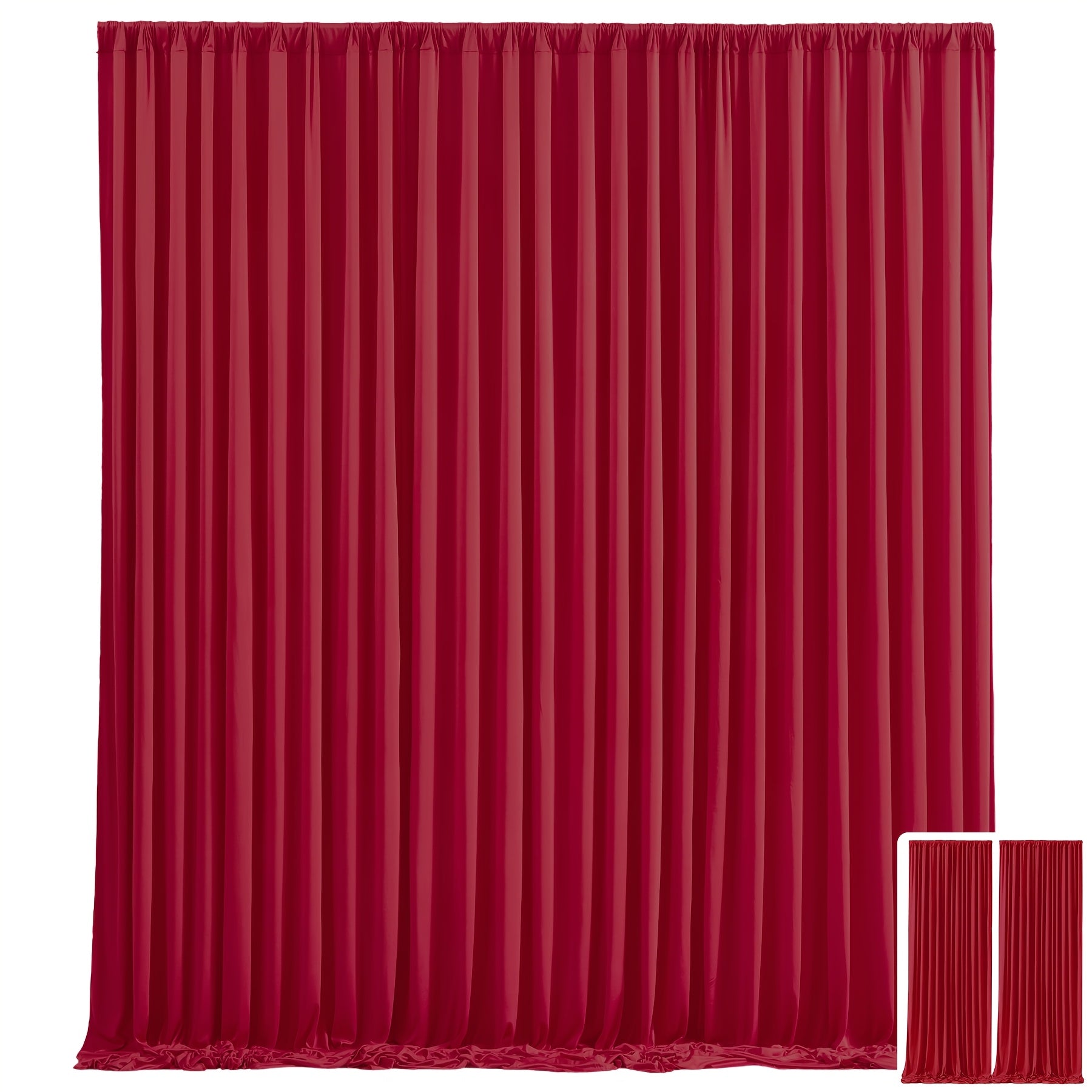 2pcs, 7.2ft*10ft Curtains Backdrop for Wedding Parties, Photo Backdrop Curtains for Wedding Decorations Birthday, Soft And Smooth, Non-transparent Party Decoration Backdrop Curtains, Suitable for Wedding, Birthday, Christening And Other Party