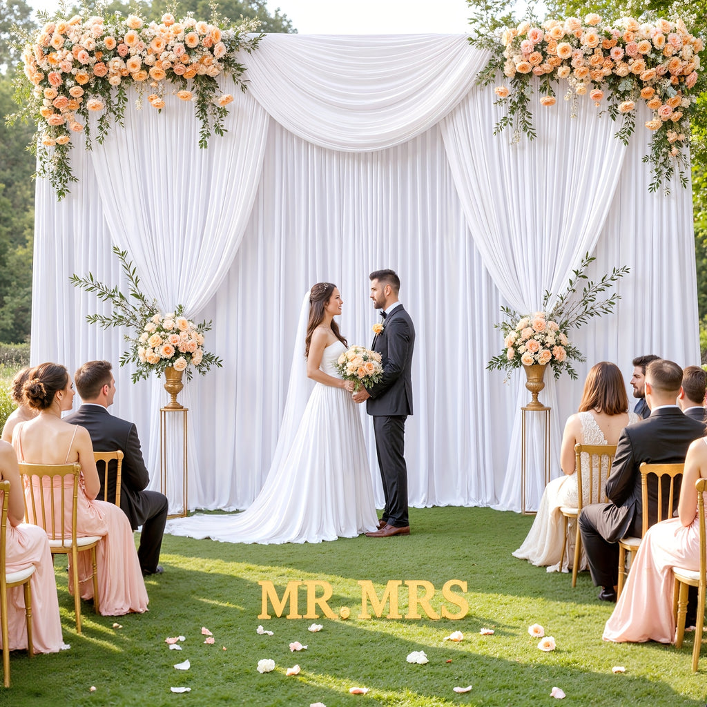 2pcs Of 10ft*10ft Elegant Polyester Spandex Photography Background Cloth, Banquet Decoration Curtains with Pole Bags, Soft And Smooth, Wear-resistant And Wrinkle-resistant, Suitable for Weddings, Birthdays, Banquets, Balls And Other Activities.