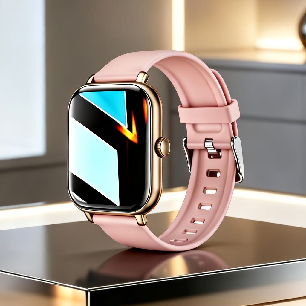 New Unisex Smartwatch Compatible for iPhone Android, Wireless 5.4 Smartwatch with Voice Assistant, Wireless Calls/Speaker/Music Control,, Voice Command Remote Control, Wearable Fitness Tracker for Men & Women