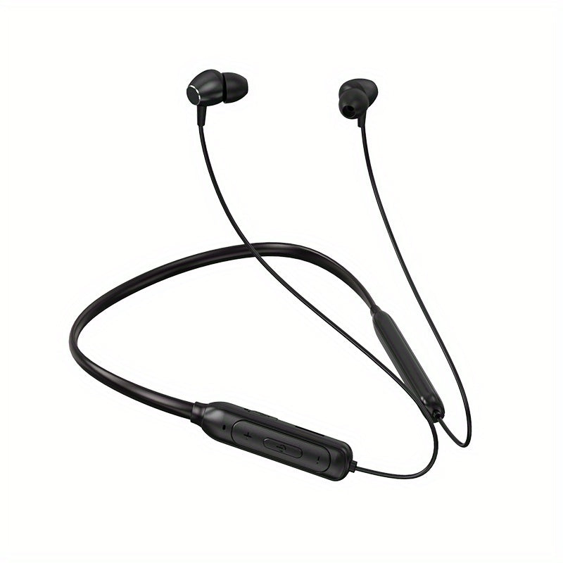 Sports Neckband Magnetic Wireless Headset High Sound Quality with Microphone 20H Playtime/230mAh Long Standby In-Ear Noise Cancelling Earbuds Headphones Pluggable Memory Card