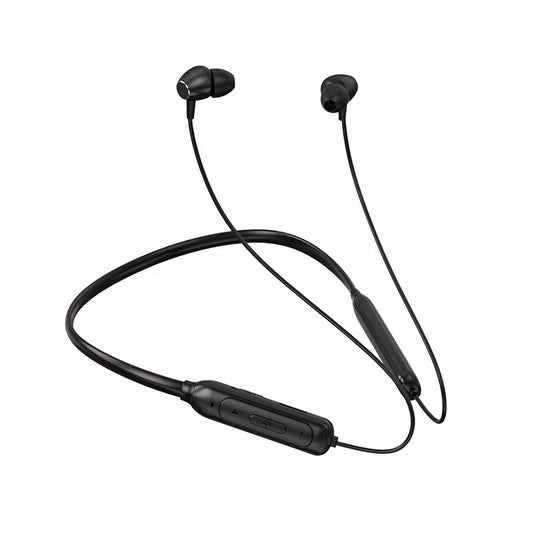 Sports Neckband Magnetic Wireless Headset High Sound Quality with Microphone 20H Playtime/230mAh Long Standby In-Ear Noise Cancelling Earbuds Headphones Pluggable Memory Card