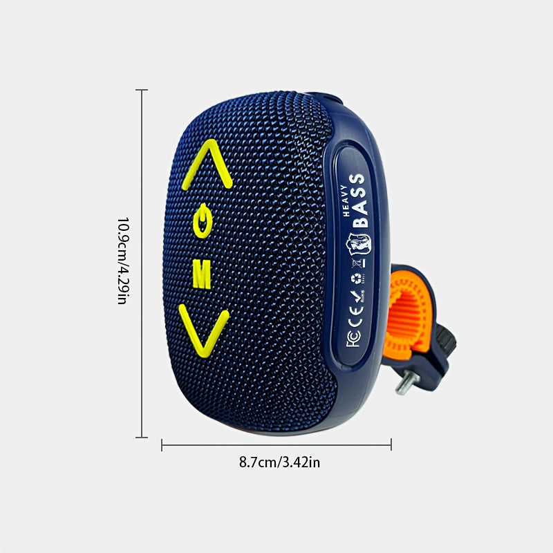 Wireless Outdoor Bike Speaker with Removable Bike Mount; Wireless Bike Speaker; USB Rechargeable Portable Speaker Suitable for Mountain Bikes, Road Bikes, Cycling, Bicycle Speaker