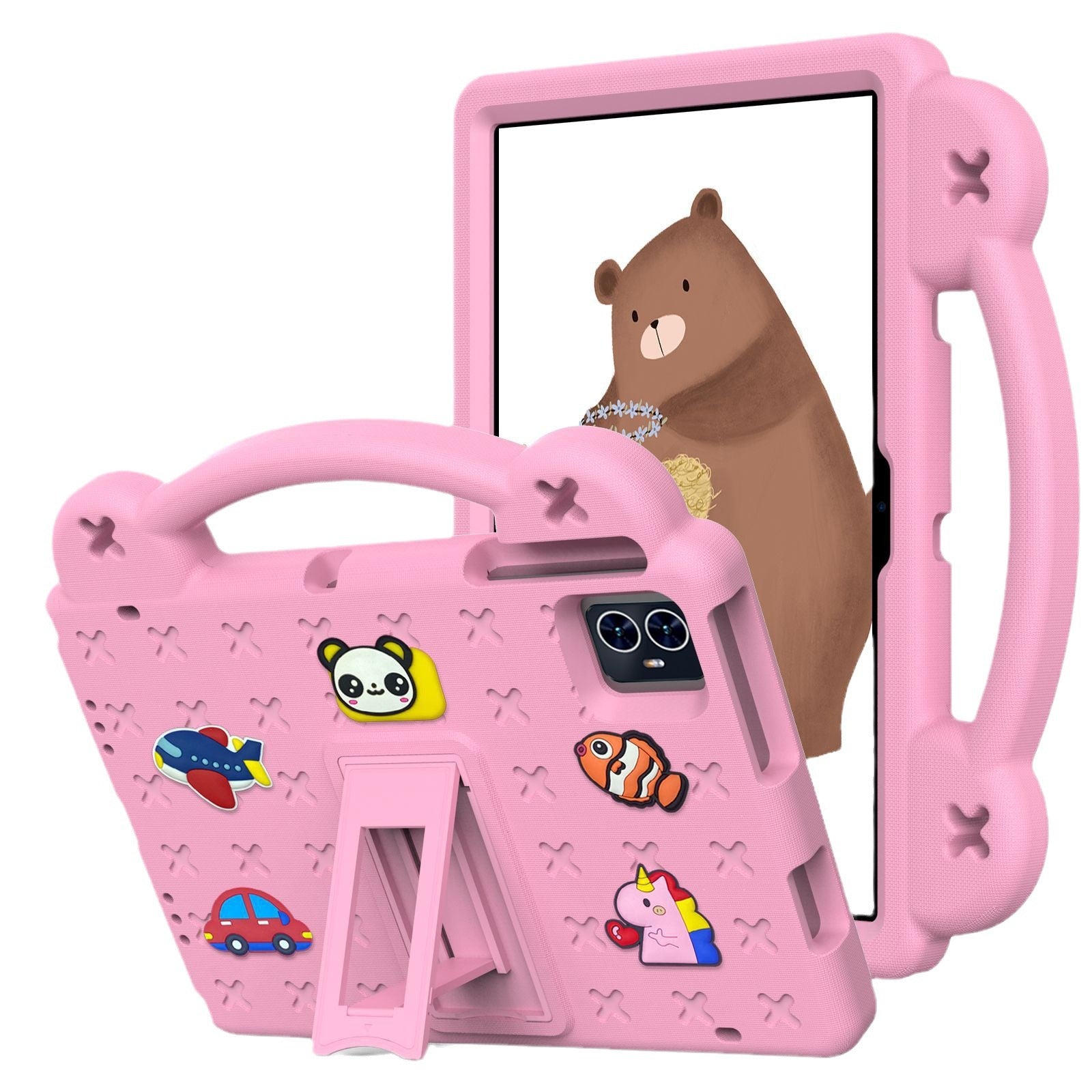 1pc Protective Case Suitable for T-mobile Revvl Tab 2(2025) Tablet, with a Stand and Handle- Shock-resistant EVA and PC Hybrid Shell