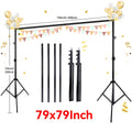 LANKEMP 7x7ft Background Stand for Photoshoot, Adjustable Backdrops Stand for Parties, Photography, Photo Booth, Projector Screen, Movie Screen, Portraits, StreamingPhotobooth Props