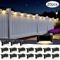 Solar Outdoor Lights - 30/20pcs Solar Deck Lights, Solar Power Step Lights, IP44 LED Lights Warm White, for Home Garden Decoration, Solar Decorative Stair Lights for Outdoor Landscape Lighting, Fences, Patio, Courtyards, Terraces, Paths.