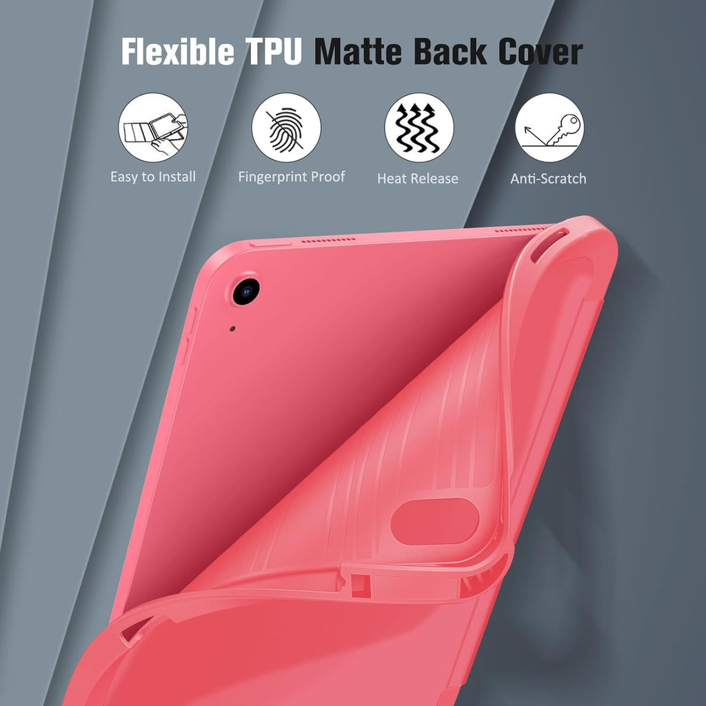 Fintie SlimShell Case for iPad 10th Generation 10.9 Inch Tablet (2022 Release) - Flexible Soft TPU Stand Back Cover with Pencil Holder, Auto Sleep/Wake（）