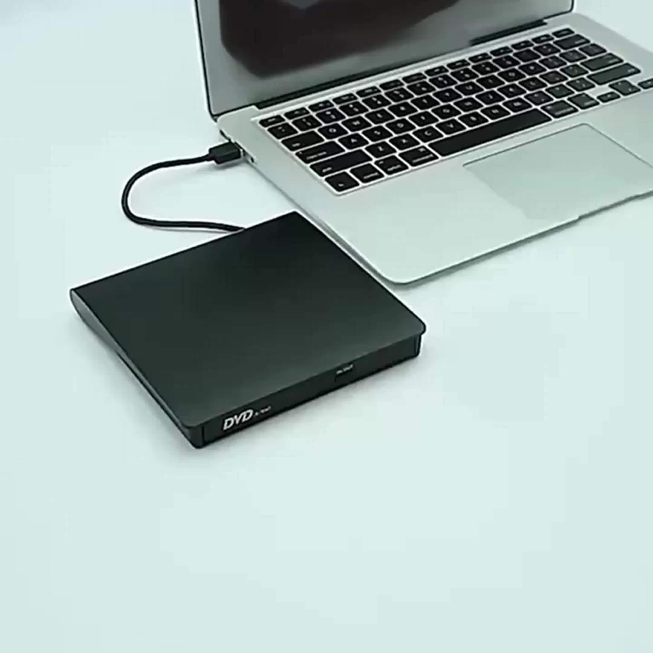 External DVD CD/DVD-ROM CD-RW Player Portable External CD-RW Drive DVD-RW Burner Recorder Player for Laptop Desktop Computer with Storage Bag
