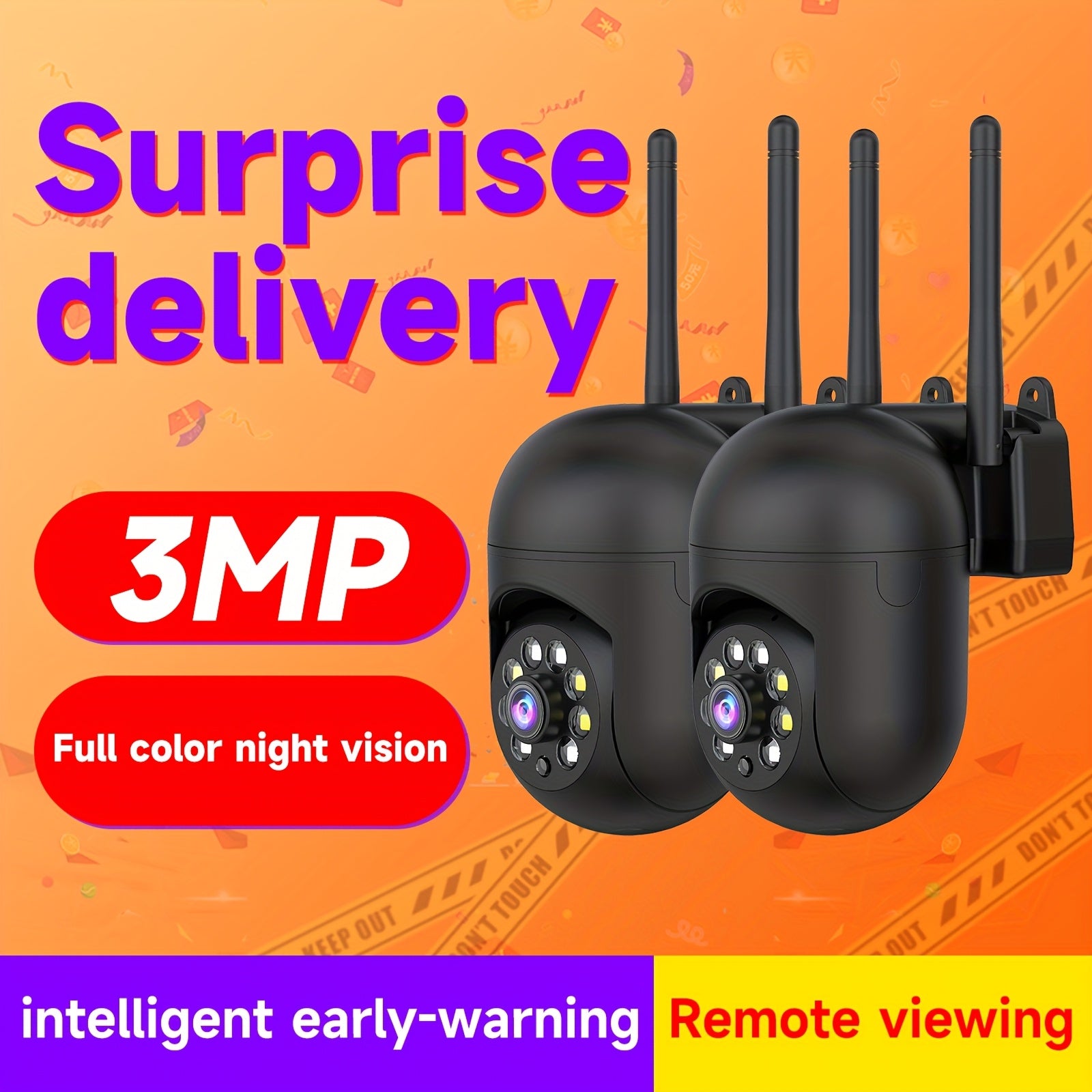 2pcs Dual-Band 2.4/5G WiFi Security Wireless Camera, 355° Pan, AI Motion Detection, Two-Way Audio, Color Night Vision, Cloud & SD Storage, Baby Monitor, Perfect Festival Gifts