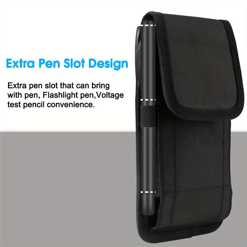 Phone Case: Universal Fit 5.5 to 6.5 Inch Cellphone, Ultra-Slim Durable Vertical Cell Phone Holster Pouch Wallet Case with Belt Clip, for iPhone for Samsung for Moto Phones Etc