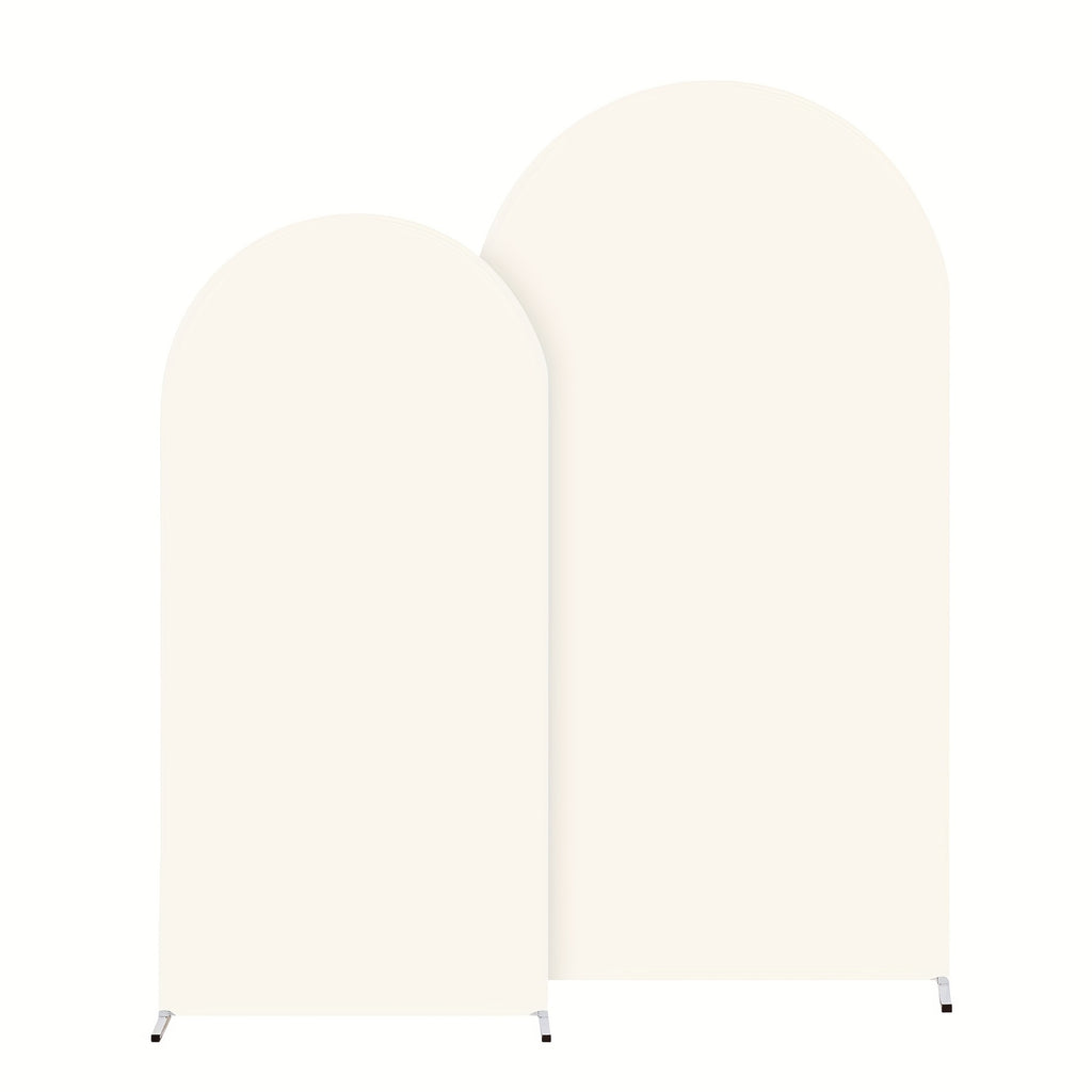 2D Flat, Two Different-sized And Styled Wedding Arch Banner Covers with Stretchable, Wear-resistant And Wrinkle-free Fabric, Tight-fitting Arch Covers Suitable for Wedding Ceremonies, Gender Reveals And Birthday Parties.