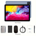 PRITOM Android 14 10.1-Inch Tablet PC, 2-In-1 Tablet with Keyboard, Mouse, Case, Stylus Without Wireless Function, 8GB (4GB+4GB Expansion) RAM 128GB ROM, 1TB Expansion Support, Dual 8 Megapixel Cameras, Octa-Core CPU, 8000Mah, 1280X800 IPS Display