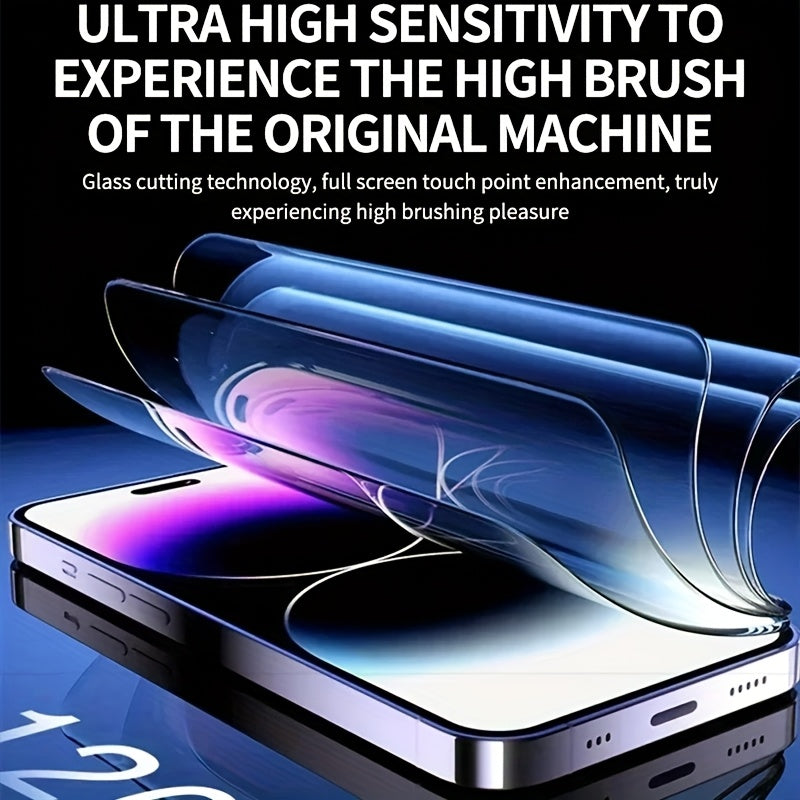 A Pack Of 5 Ultra-High-Definition Tempered Glass Screen Protectors, for iPhone 17 Pro Max/16 Pro Max/15 Pro Max 17 Air 17 16 16E 15 14 13 12 11 Plus Xs Max X, Easy to Apply, 9H+ Tempered Glass Film, Fingerprint Resistant