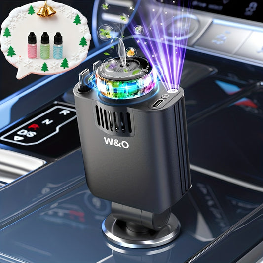 [3-in-1 Fast Charging] New AromaRelax Car Charger, Perfume(1pc/3pcs Sold), 3-in-1 Retractable Car Charger with Starlight Projector, Fast Charging Car Phone Charger with 2.6ft Retractable Cable And USB-C Port, Car Charger Adapter, Compatible with Phone Etc
