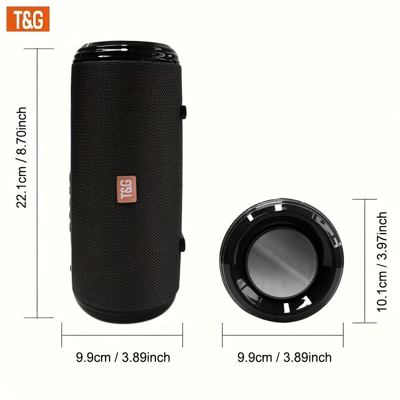 TG537 Portable Wireless Loudspeaker - TWS System, Hands-Free Calling, TF Card & USB Playback - Compatible with Smartphones, Tablets, TV, Perfect for Camping, Travel, Mobile Phone Additions