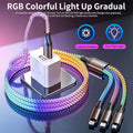 3-In-1 Braided Charging Cable, Universal Phone Charger with Lightning, Type C, And Micro USB Connectors, Compatible with Various Phones Including And