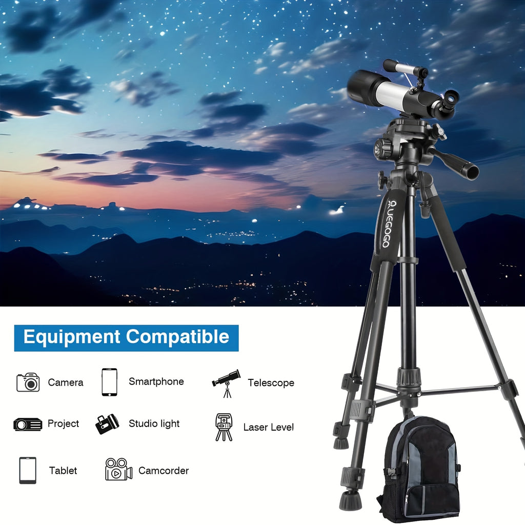 UEGOGO 5ft Heavy-Duty Tripod for DSLR, Mirrorless Cameras & Phones - Professional Video Stand with Storage Bag & Phone Holder