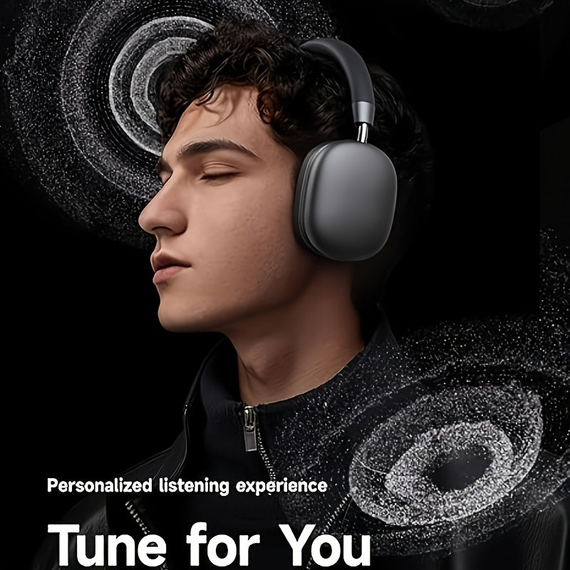 3pcs Set: Over-ear Wireless Bluetooth Headphones + Wireless In-ear Earbuds + Minimalist WatchCompatible with IOS, Android Smartphones Ultra-long Battery Life, Portable & Practical., Ideal for Back-to-school Gifts And Father's Day Presents.