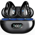 Menzluio Bone Conduction Wireless Headphones Active Call Noise Cancelling Earbuds 48 Hours Playback Time Hi-Fi Stereo Headphones for Iphone Airpod Pro/Android