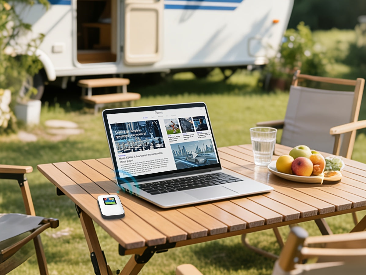 4G LTE WiFi Mobile Hotspot(Data SIM Card Included), 16 Connected Devices, Multiple Networks Verizon/AT&T Compatiable,, Portable Internet for Campers, Motorhomes And Travels, 1GB Free Gloabl Data (US/CA/MX/EU/Asia)