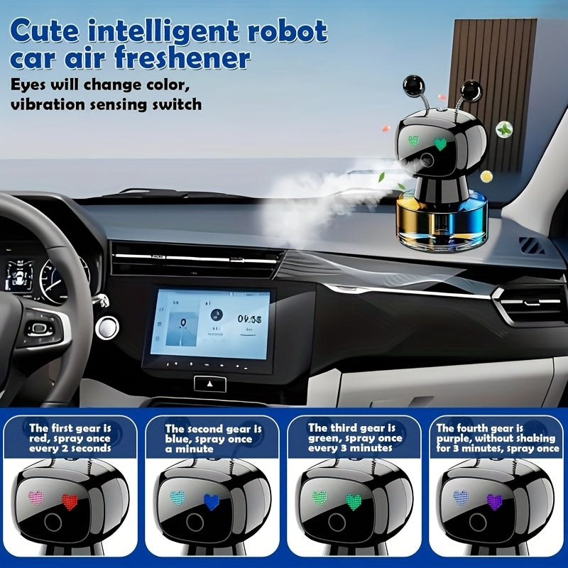 Smart Car Air Freshener, Artificial Intelligence Rechargeable Car Aromatherapy Diffuser, Equipped With Smart Eyes, Smart Car Aromatherapy With Four-level Adjustable Function, Is A Great Gift.