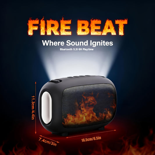 Portable Bluetooth Speaker with Lights, Powerful Crystal Clear Sound, All Day Playtime, AUX&TF-Card Input, Bluetooth 5.3, TWS Paring, Small Wireless Speaker for Outdoor, Gift Ideas
