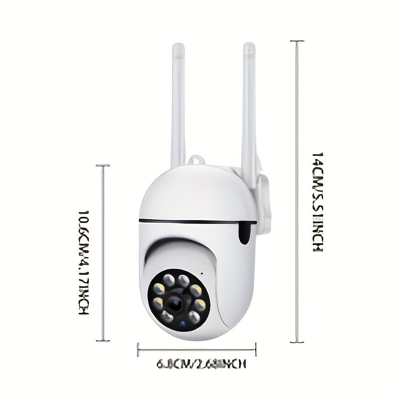 4 WiFi Security 5G Cameras, 1080P Wireless Outdoor Home Surveillance with 360° Panorama, Smart PIR Motion Detection, Color Night Vision, Two-Way Audio, PTZ Control, IP54 for Indoor/Outdoor Use with App, Remote Viewing, Living Room Camera