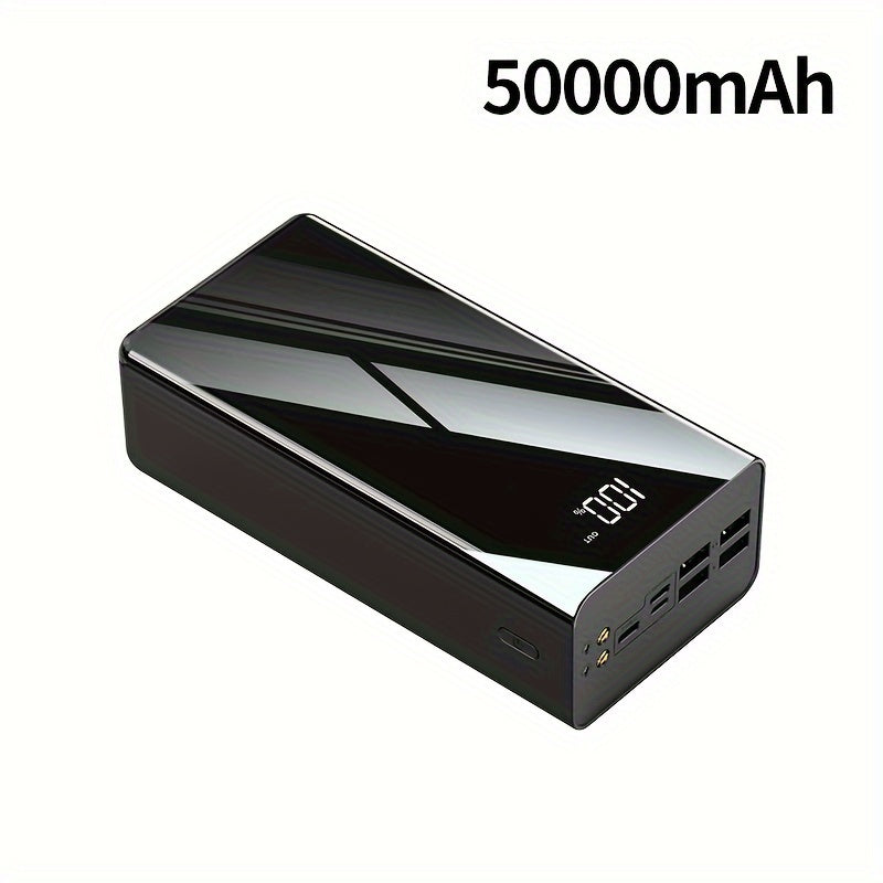 [50000mAh Power Bank] 50000mAh Ultra-High-Capacity Power Bank | Portable with LED Flashlight, Power Display, Multiple Ports | Fast Charging for Smartphones, Devices