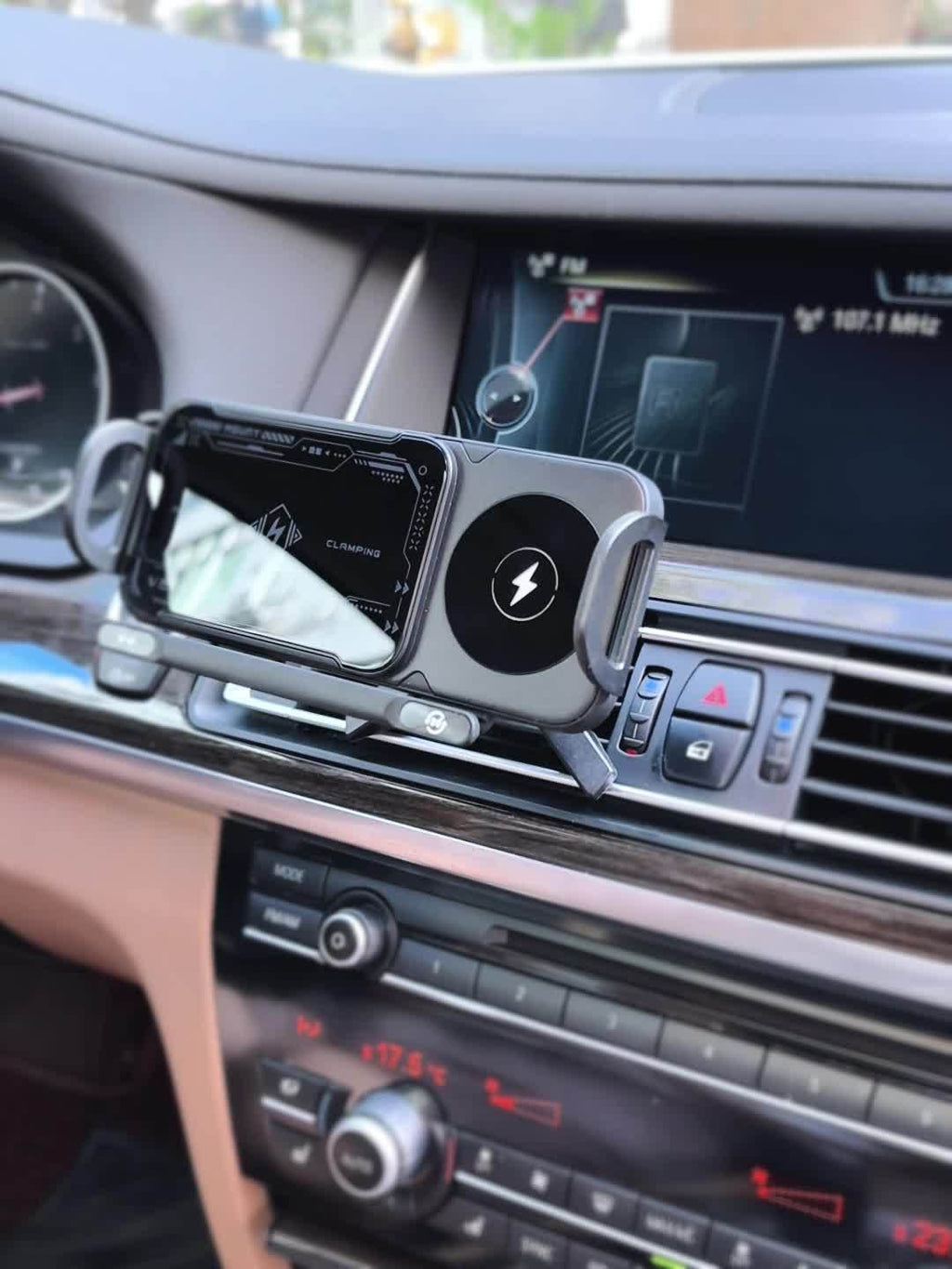 [15W Fast Charging] Car Wireless Charging Stand 15W Wireless Charger Stand, Induction Opening And Closing, Horizontal And Vertical Rotation, Dual Coil Fast Charging, Suitable for Various Folding Screens, for Galaxy Zfold6/5/4/3 for Galaxy Z Fold/Notes, Et
