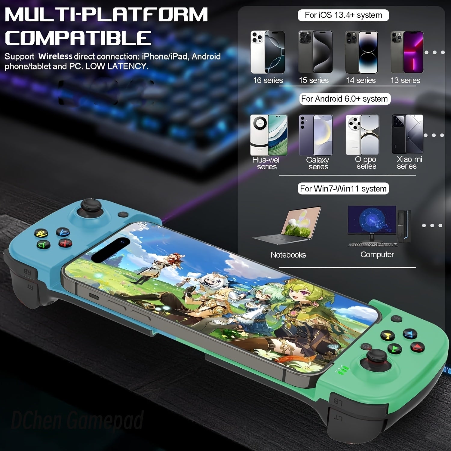 Wireless Gamepad for iPhone/ for Andriod/ for Steam Deck/ for PC Table Mobile Phone Controller Wired Game Controller Festival Gift