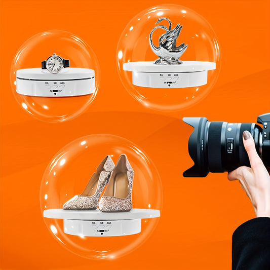 JANCHUN 3-In-1 Turner Cup Rotating Display Stand for Epoxy Glitter Tumbler, 360 Degree Rotating Display Stand, 5.74"/7.08"/8.06" Diameter, Automatic Remote Control Silent Rotation, Can Be Rotated in 360 Degrees