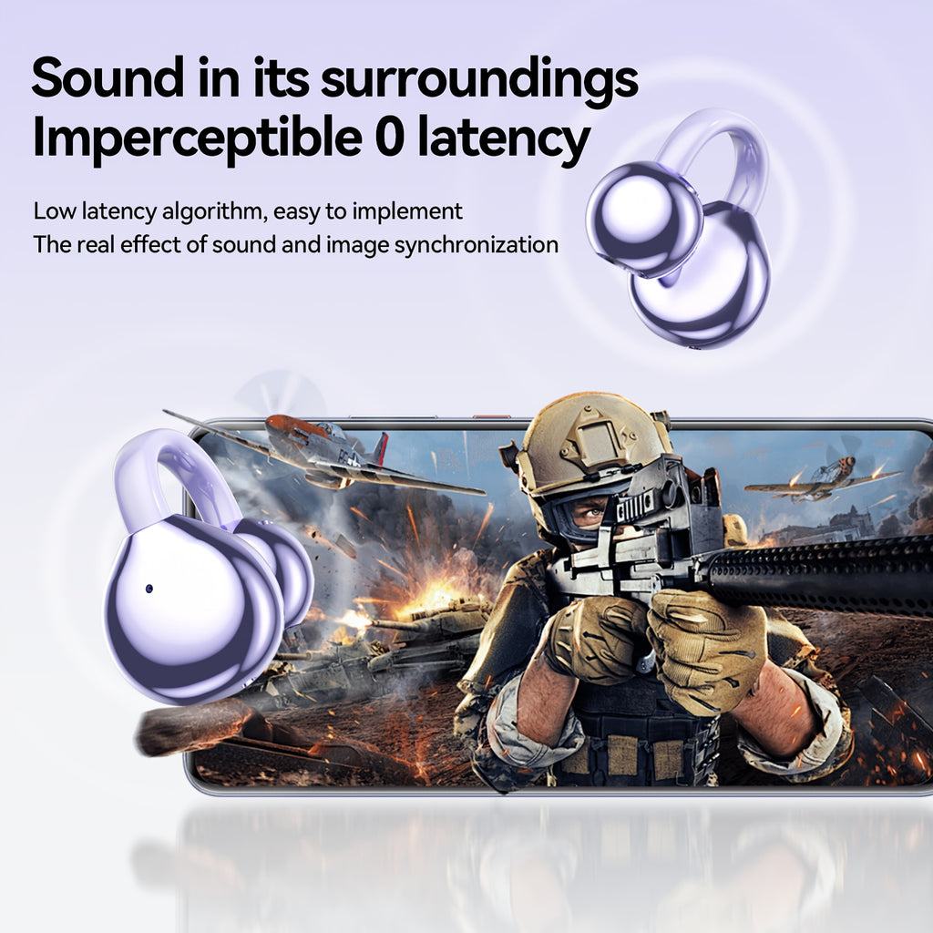 2025 New Wireless Earphones, Butterfly Earring Decoration, Microphone-Equipped Non-In-Ear Headphones, Gaming Couple Headphones, AI Translation Function, HD Calling Earphones, Compatible with Iphone And Android Phones, Christmas Gift