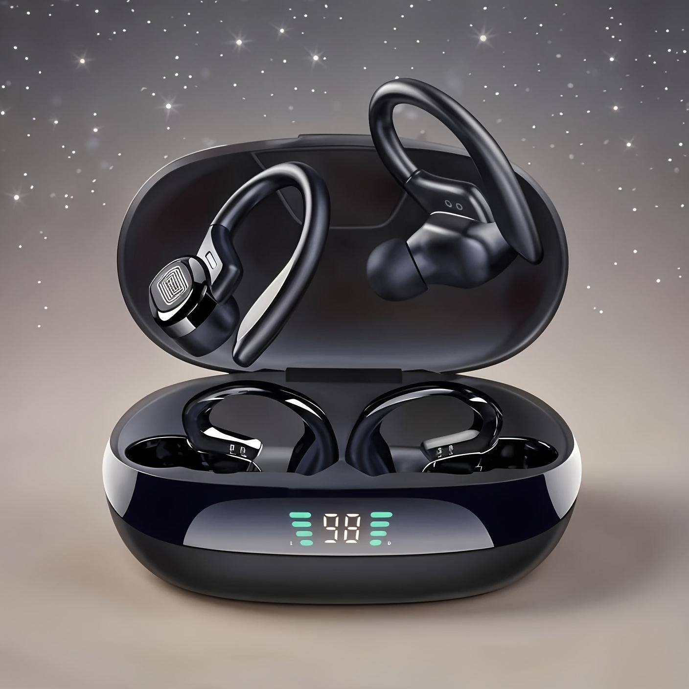 Wireless Earphones, Wireless 5.4, Condenser Microphone, LED Screen Charging Box, Compatible With Android/iOS, Automatic Pairing, Long-lasting Battery Life, Suitable For Sports, Games, Riding, Driving. -The Ideal Gift For Couples And Friends