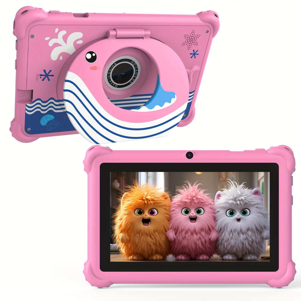 PEICHENG Kids Tablet, 7 Inch Android Tablet PC, 2GB RAM 32GB ROM, Safety Eye Protection Screen, WiFi, Dual Camera, Games, Parental Control APP, Tablet with Silicone Case Christmas Gift