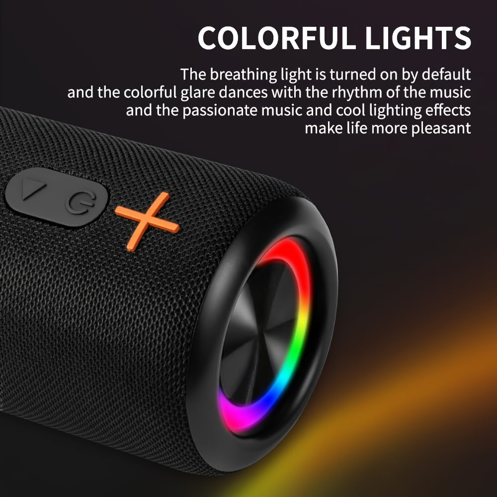 2-in-1 Wireless Speaker | Dual-channel Wireless Stereo Design with RGB Breathing Lights, Dual-mode Battery/USB Operation | Perfect for Indoor/Outdoor Parties, Offices, Bedrooms, Kitchens