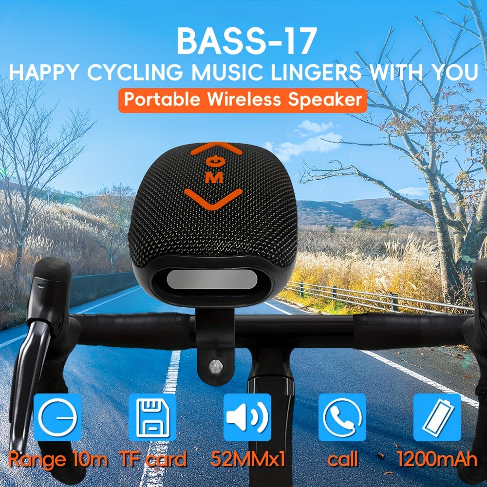 Outdoor Wireless Bike Speaker. 7W Stereo with Deep Bass to Crank up Your Journey, 1200mAh for 10 Hours, IPX-5 to Shrug Off Rain/sweat. Supports BT/TF/TWS & Hands-free Calls – Built for Motorcycles, Travel Bikes, and Every Mile in Between